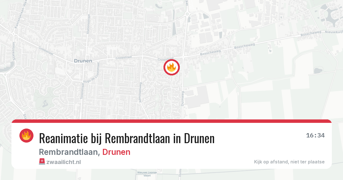 Reanimatie bij Rembrandtlaan in Drunen — 29 jan 2026
