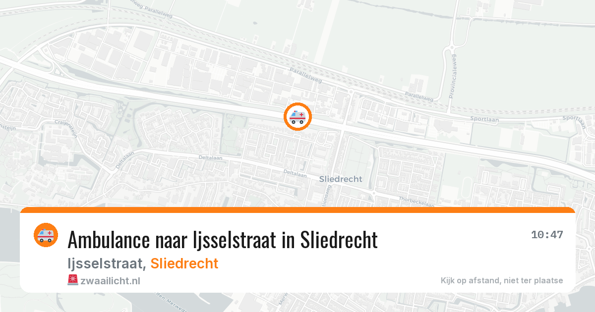 Ambulance naar Ijsselstraat in Sliedrecht — 28 mrt 2026
