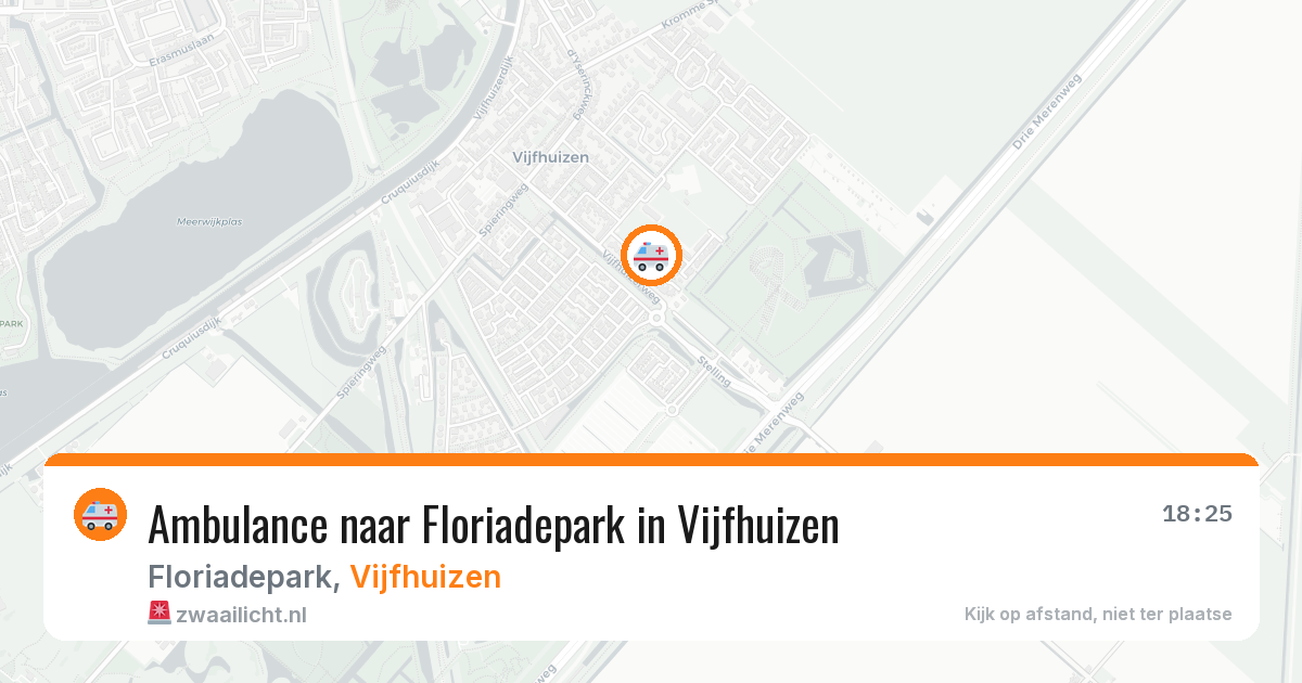 Ambulance naar Floriadepark in Vijfhuizen — 5 mei 2026