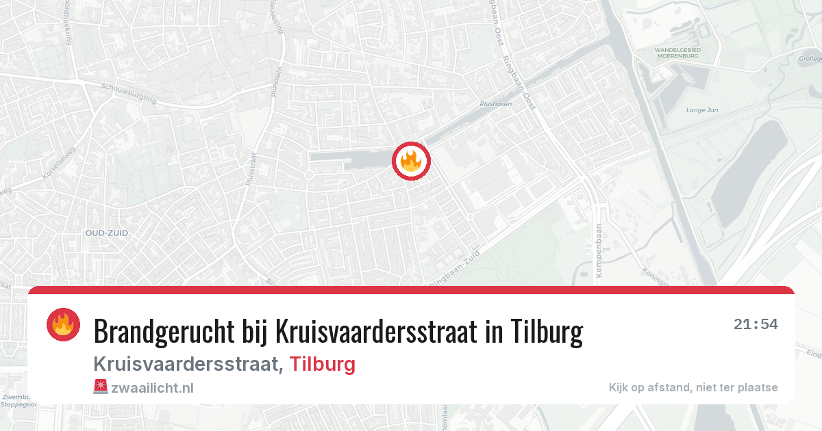 Brandgerucht bij Kruisvaardersstraat in Tilburg — 12 jun 2026