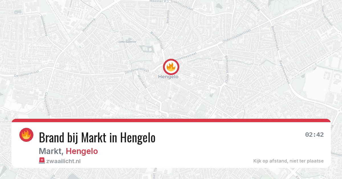 Brand bij Markt in Hengelo — 23 jun 2026