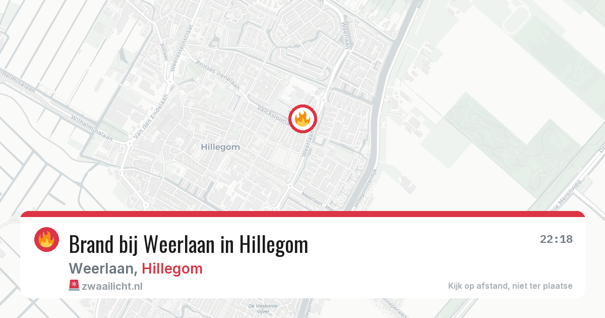 Brand bij Weerlaan in Hillegom — 7 jun 2026