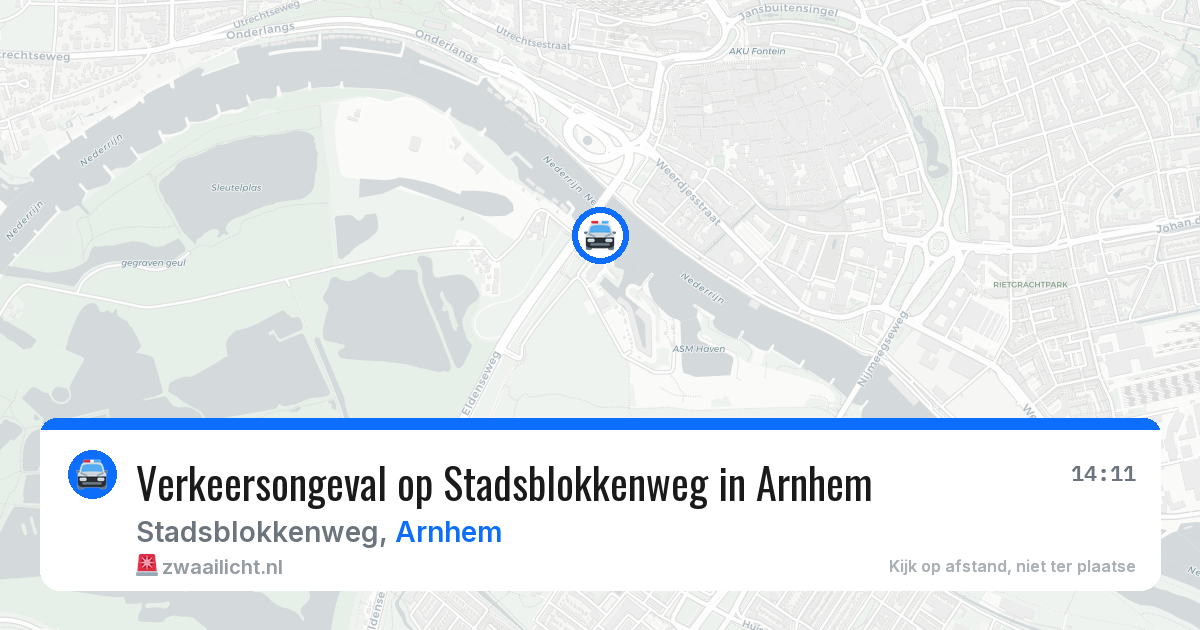 Verkeersongeval op Stadsblokkenweg in Arnhem — 17 jun 2026