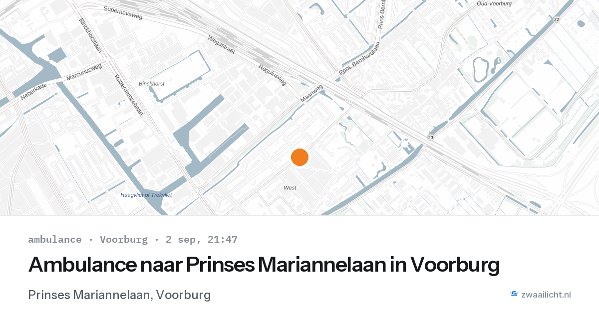 Ambulance naar Prinses Mariannelaan in Voorburg — 2 sep 2026