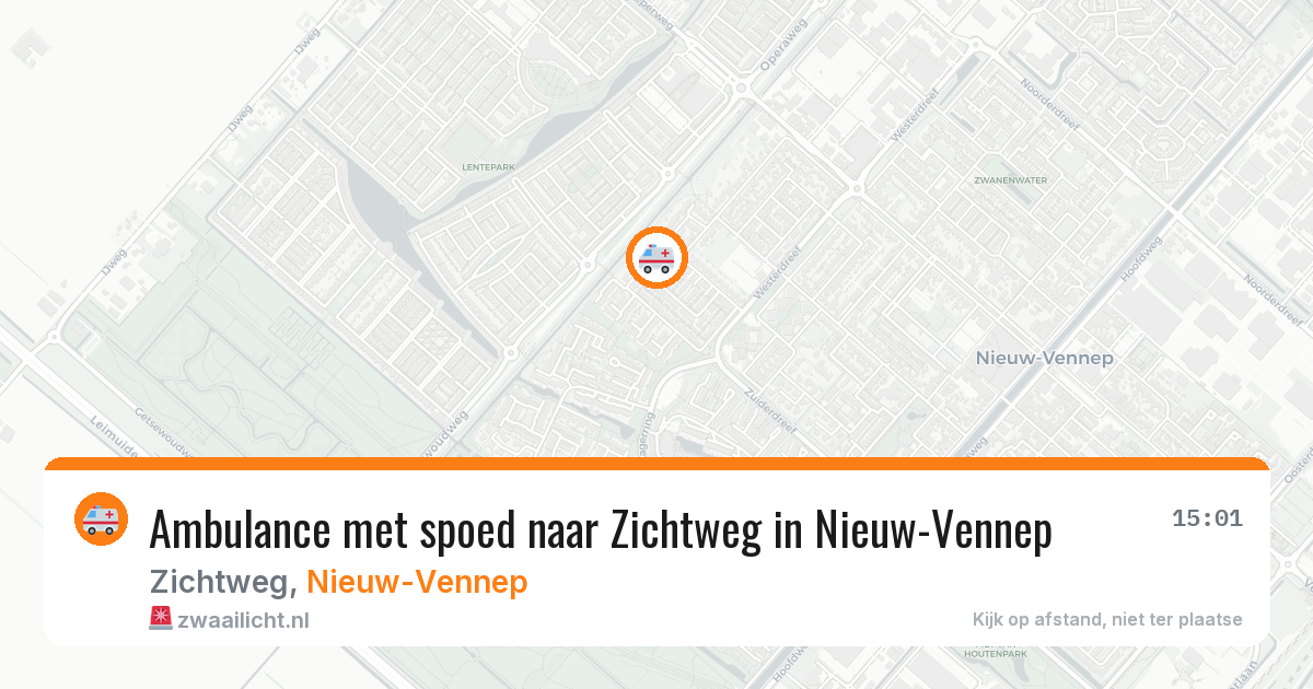 Ambulance met spoed naar Zichtweg in Nieuw-Vennep — 18 jul 2026