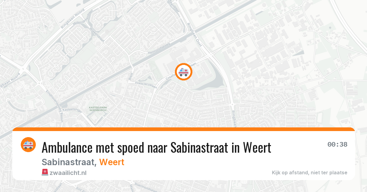 Ambulance met spoed naar Sabinastraat in Weert — 27 jul 2026