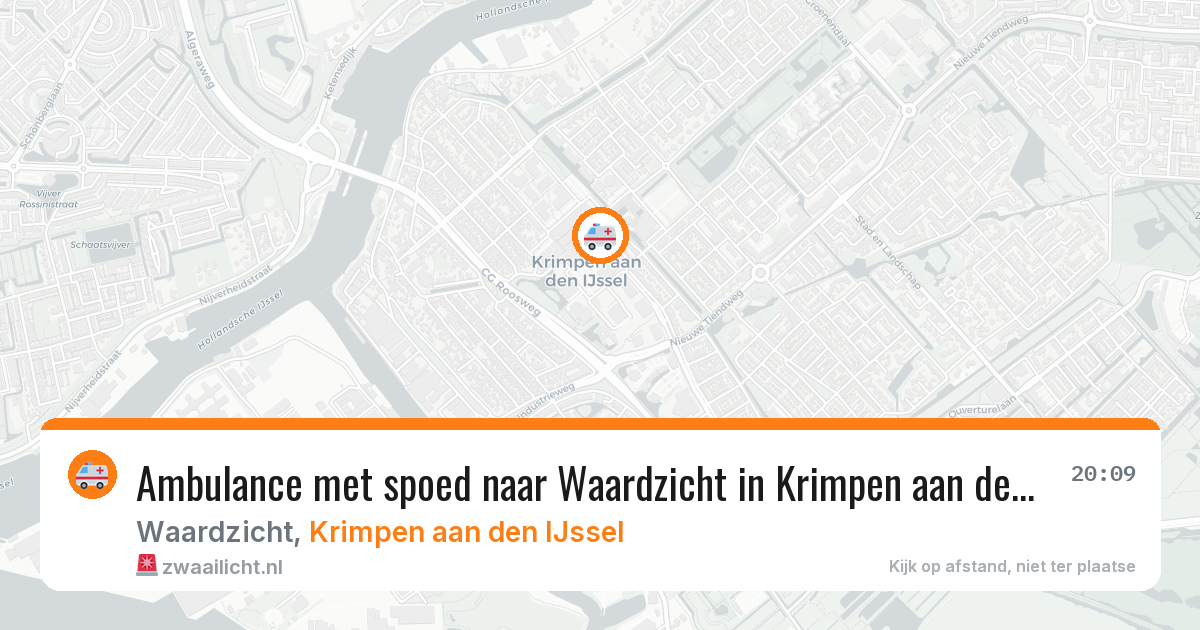 Ambulance met spoed naar Waardzicht in Krimpen aan den IJssel — 31 mei 2026
