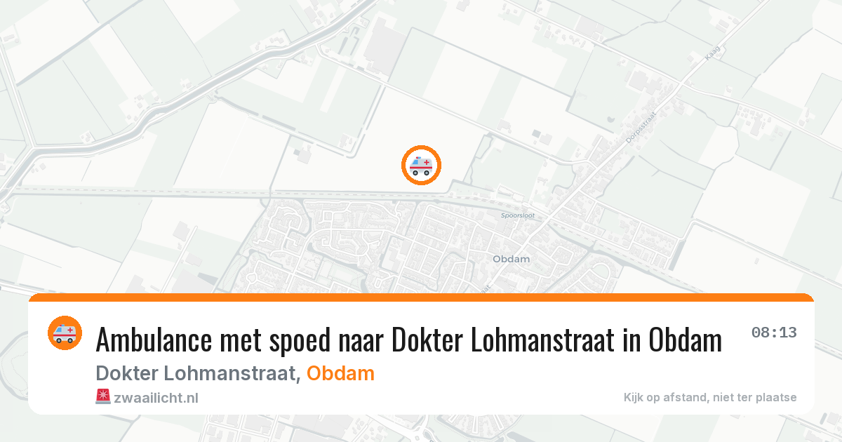 Ambulance met spoed naar Dokter Lohmanstraat in Obdam — 3 apr 2026
