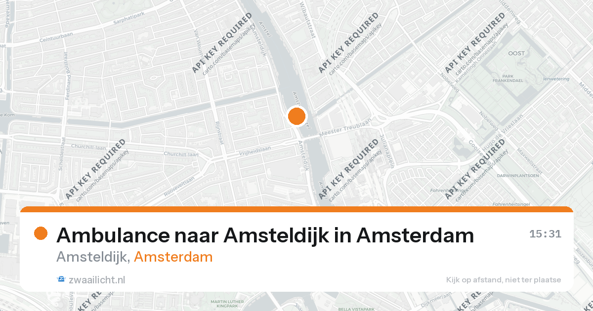 Ambulance naar Amsteldijk in Amsterdam — 26 aug 2026