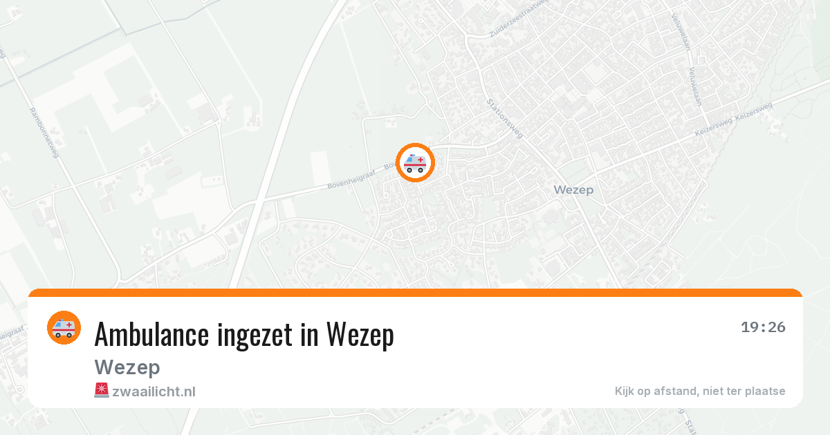 Ambulance ingezet in Wezep — 11 aug 2026