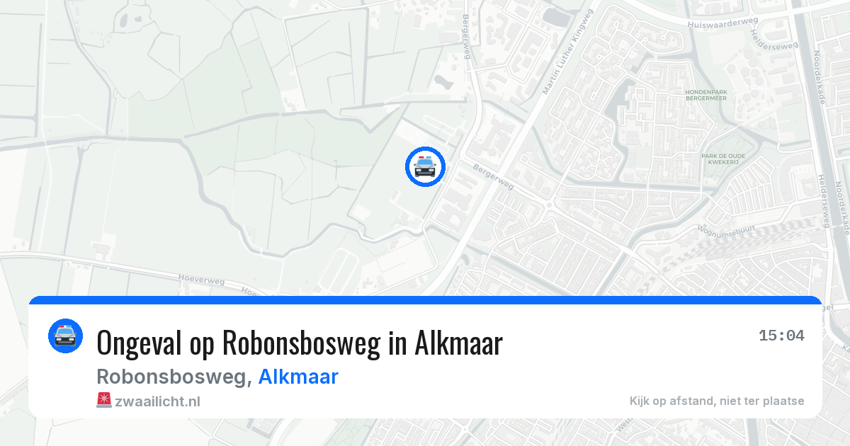 Ongeval op Robonsbosweg in Alkmaar — 4 mei 2026