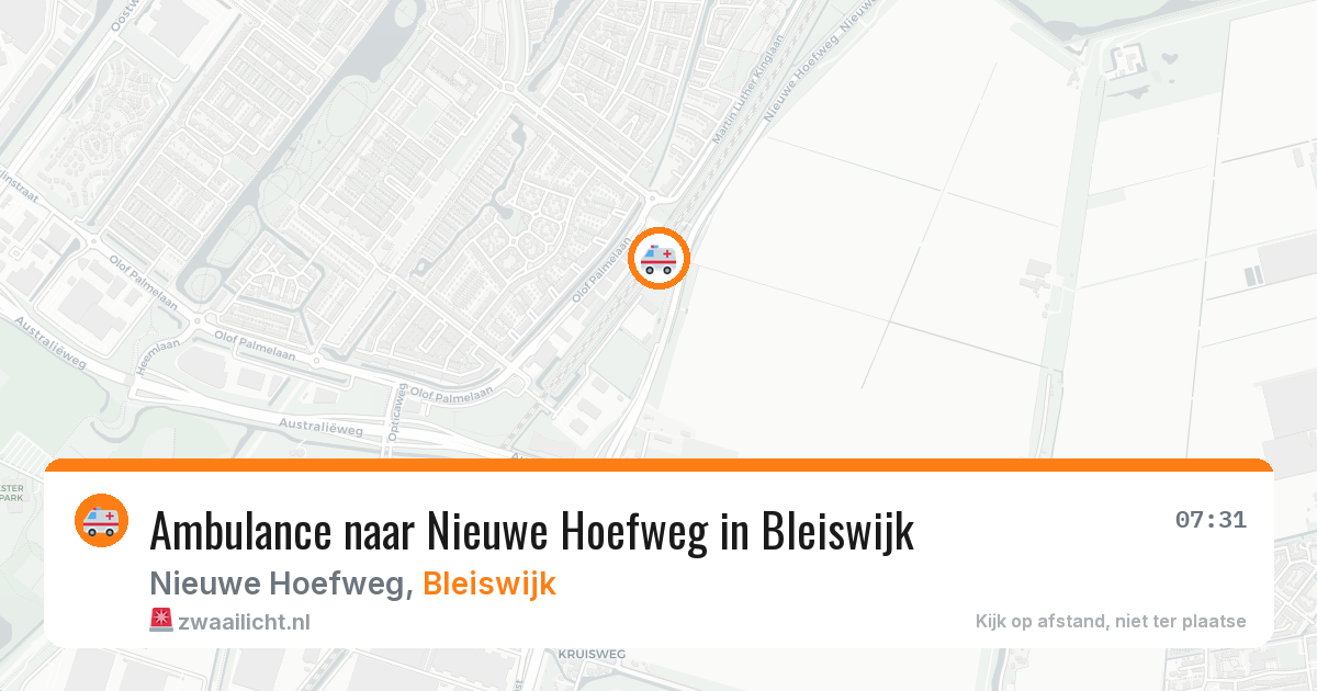 Ambulance naar Nieuwe Hoefweg in Bleiswijk — 7 apr 2026