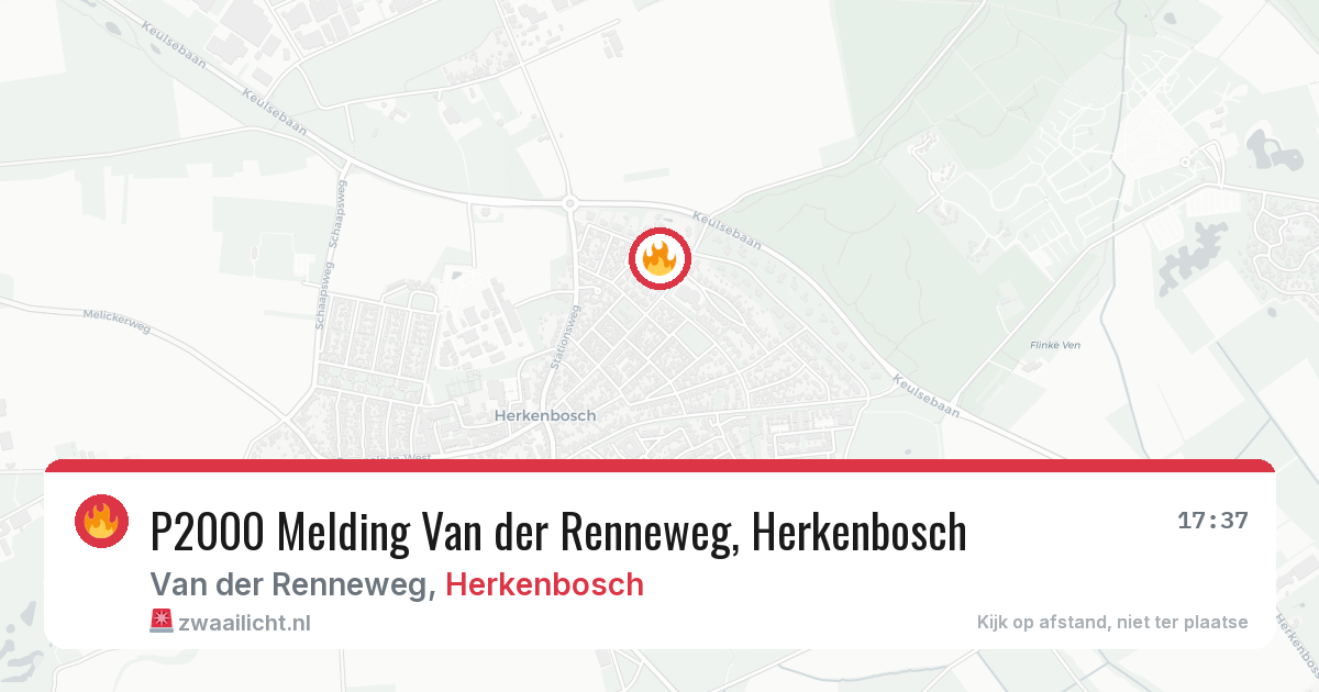 P2000 Melding Van der Renneweg, Herkenbosch — 8 feb 2026