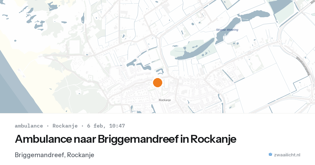 Ambulance naar Briggemandreef in Rockanje — 6 feb 2026