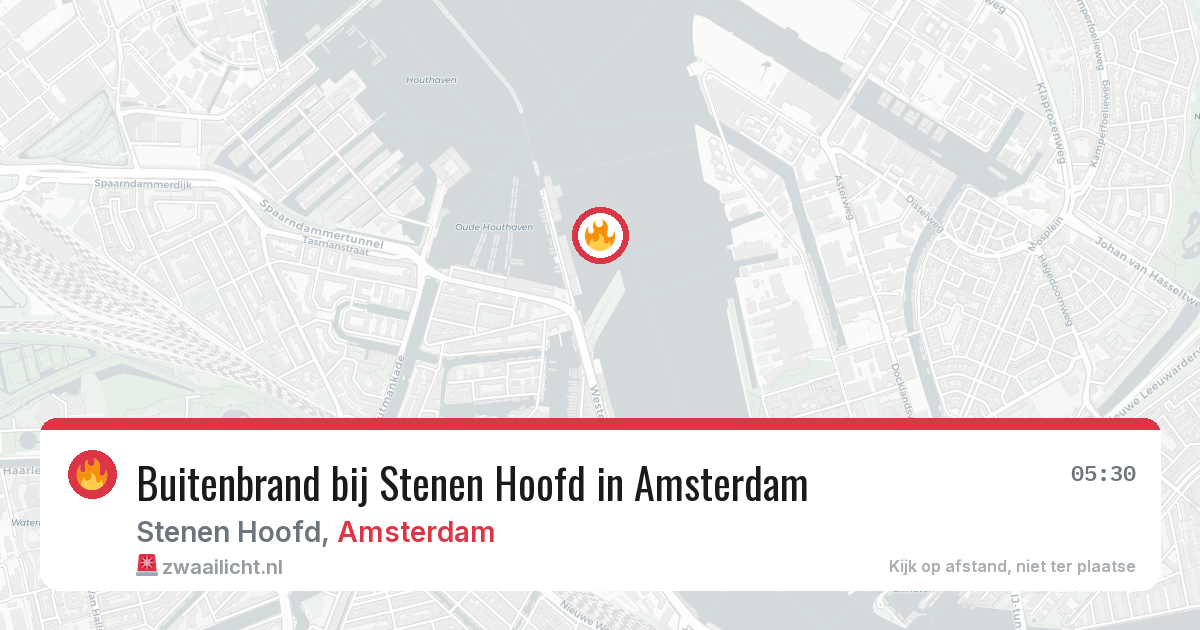 Buitenbrand bij Stenen Hoofd in Amsterdam — 9 apr 2026