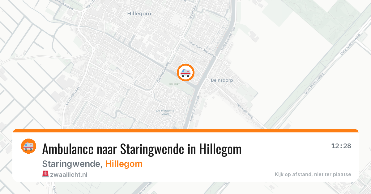 Ambulance naar Staringwende in Hillegom — 8 apr 2026