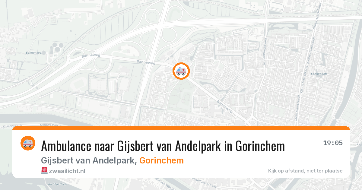 Ambulance naar Gijsbert van Andelpark in Gorinchem — 24 jul 2026