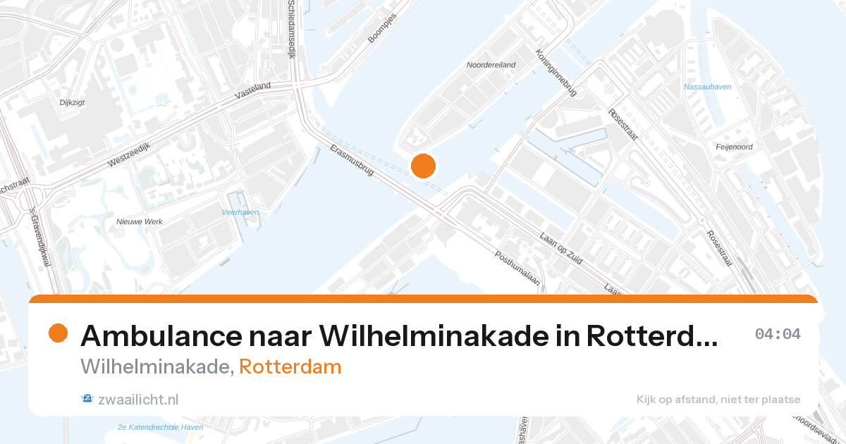 Ambulance naar Wilhelminakade in Rotterdam — 27 aug 2026