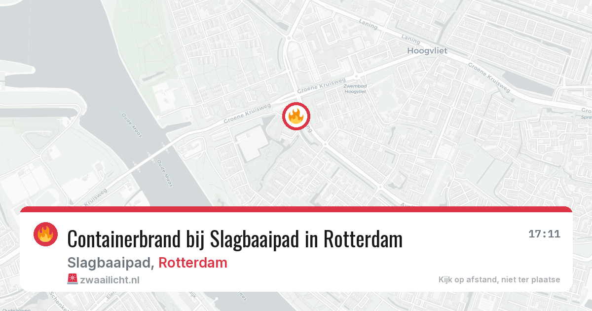 Containerbrand bij Slagbaaipad in Rotterdam — 11 jul 2026
