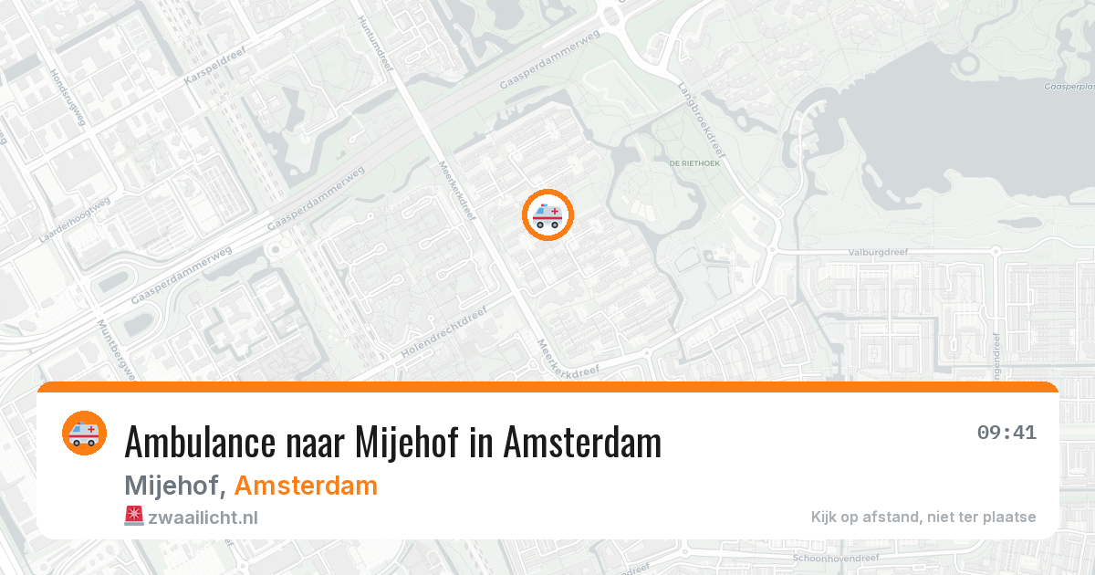 Ambulance naar Mijehof in Amsterdam — 8 apr 2026