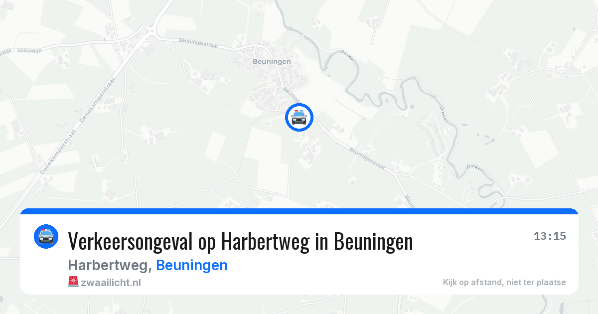 Verkeersongeval op Harbertweg in Beuningen — 18 mrt 2026
