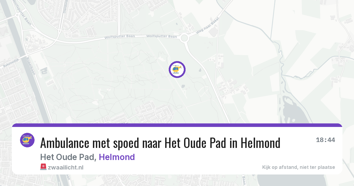 Ambulance met spoed naar Het Oude Pad in Helmond — 14 aug 2026