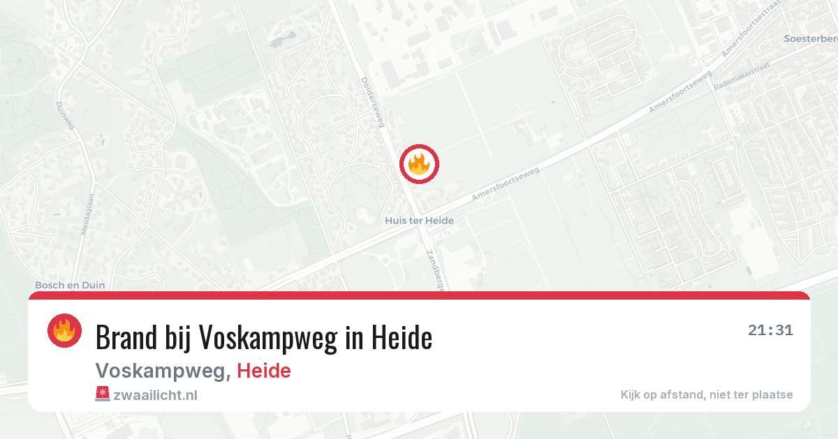 Brand bij Voskampweg in Heide — 1 aug 2026