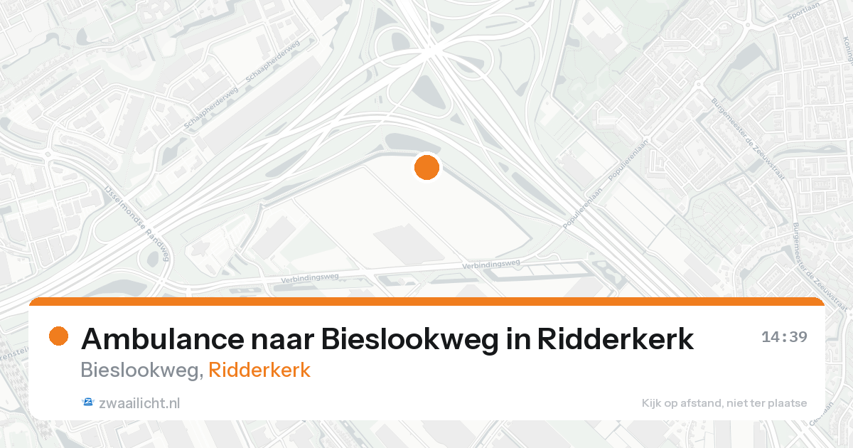 Ambulance naar Bieslookweg in Ridderkerk — 24 aug 2026