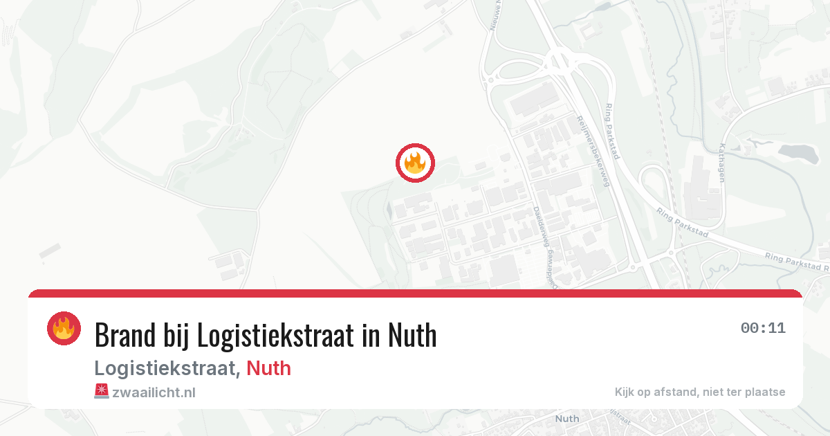 Brand bij Logistiekstraat in Nuth — 15 jul 2026