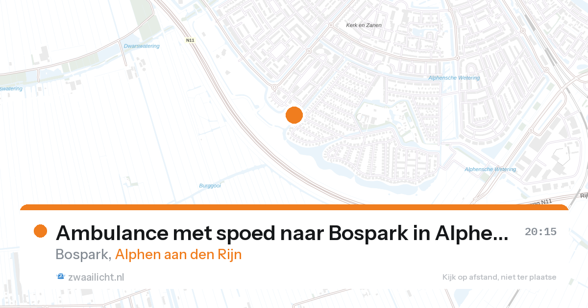 Ambulance met spoed naar Bospark in Alphen aan den Rijn — 27 aug 2026