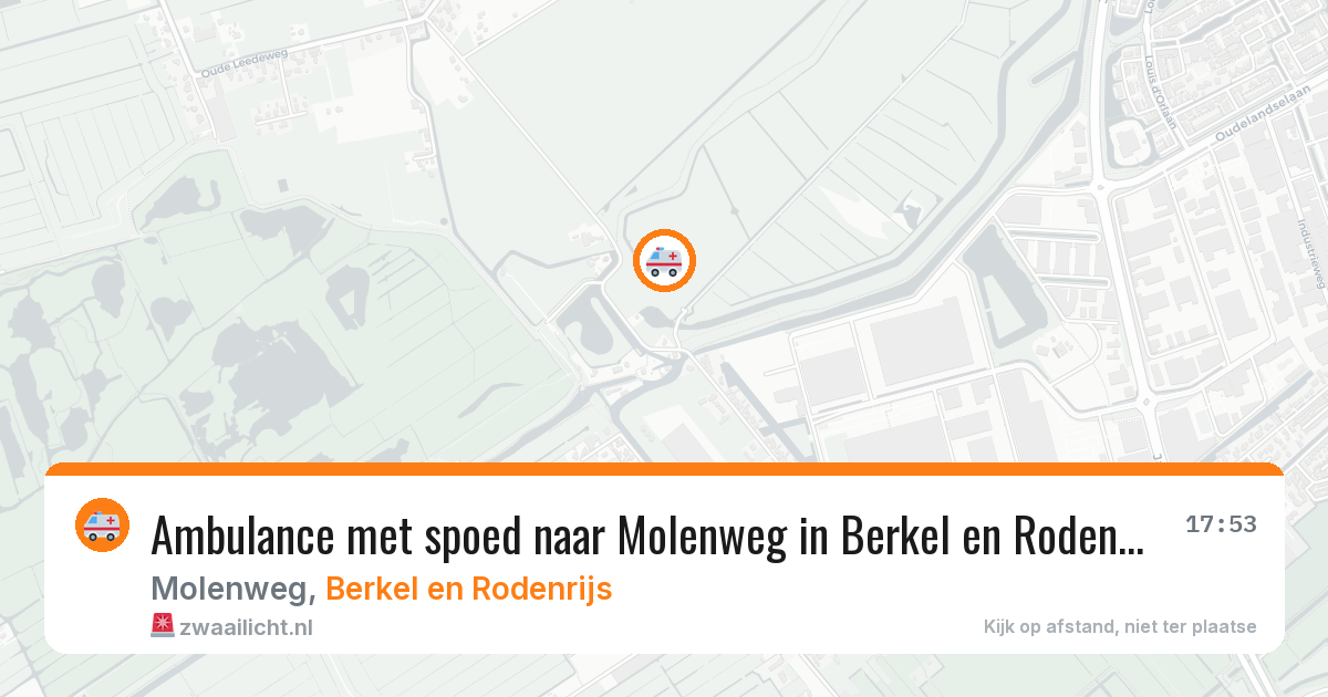 Ambulance met spoed naar Molenweg in Berkel en Rodenrijs — 26 mei 2026