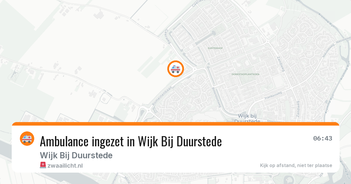 Ambulance ingezet in Wijk Bij Duurstede — 1 aug 2026