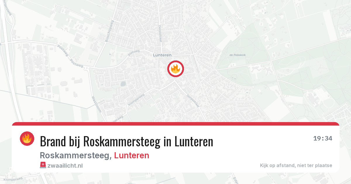Brand bij Roskammersteeg in Lunteren — 8 jun 2026