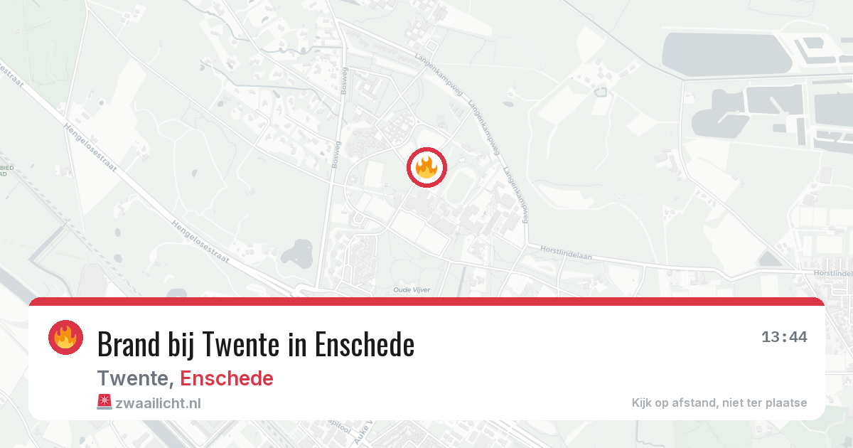 Brand bij Twente in Enschede — 30 apr 2026