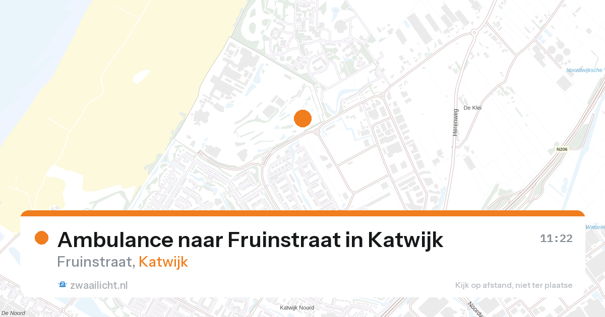 Ambulance naar Fruinstraat in Katwijk — 28 jun 2026
