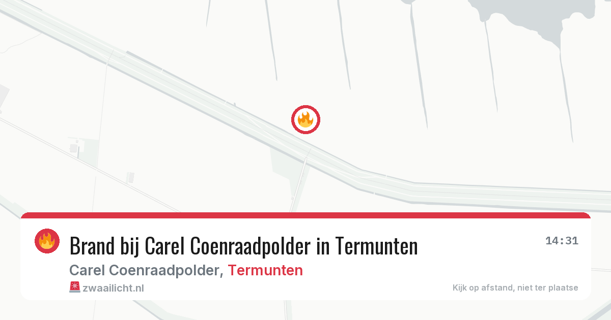 Brand bij Carel Coenraadpolder in Termunten — 4 apr 2026