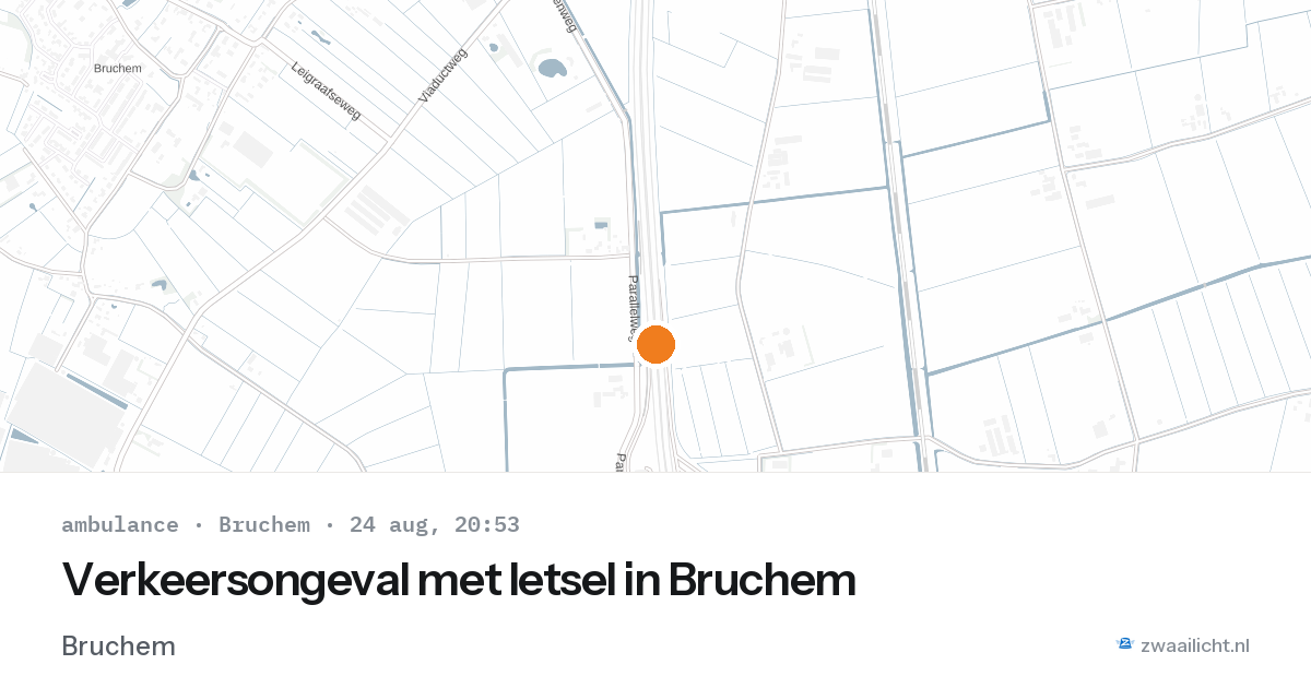 Verkeersongeval met letsel in Bruchem — 24 aug 2026