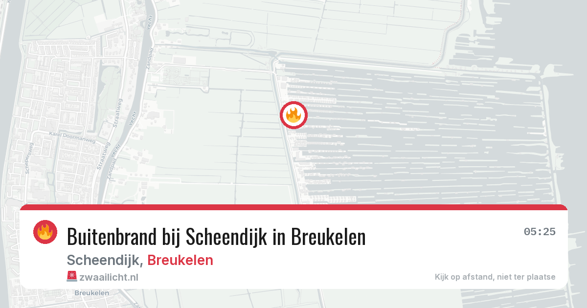Buitenbrand bij Scheendijk in Breukelen — 13 jun 2026