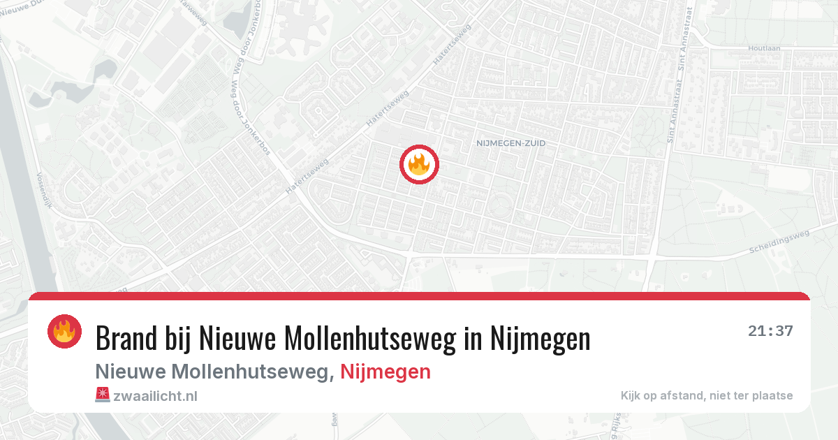 Brand bij Nieuwe Mollenhutseweg in Nijmegen — 26 jun 2026