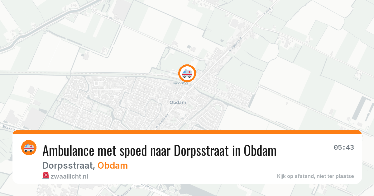 Ambulance met spoed naar Dorpsstraat in Obdam — 10 mei 2026