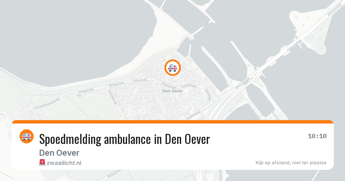 Spoedmelding ambulance in Den Oever — 23 feb 2026