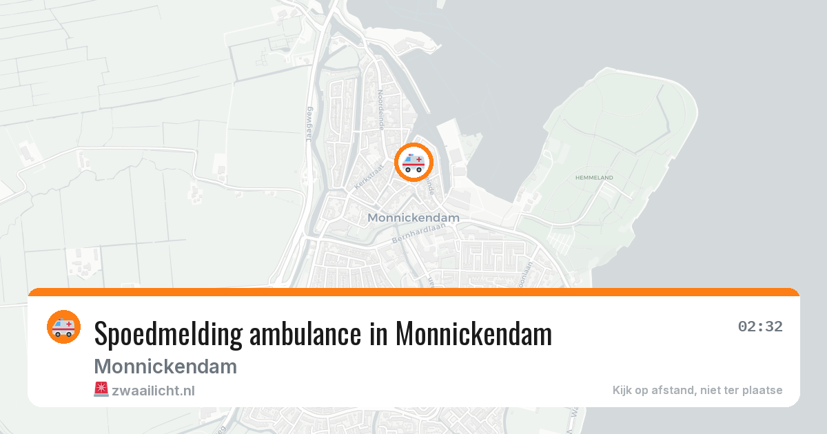 Spoedmelding ambulance in Monnickendam — 5 mei 2026