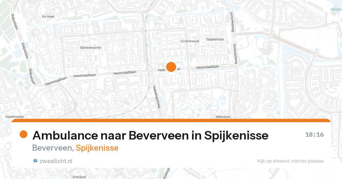 Ambulance naar Beverveen in Spijkenisse — 28 aug 2026