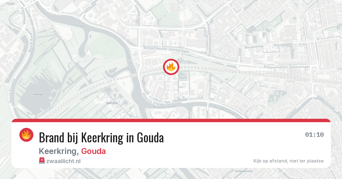 Brand bij Keerkring in Gouda — 26 jun 2026
