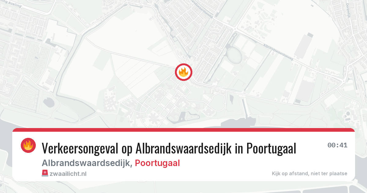 Verkeersongeval op Albrandswaardsedijk in Poortugaal — 2 aug 2026