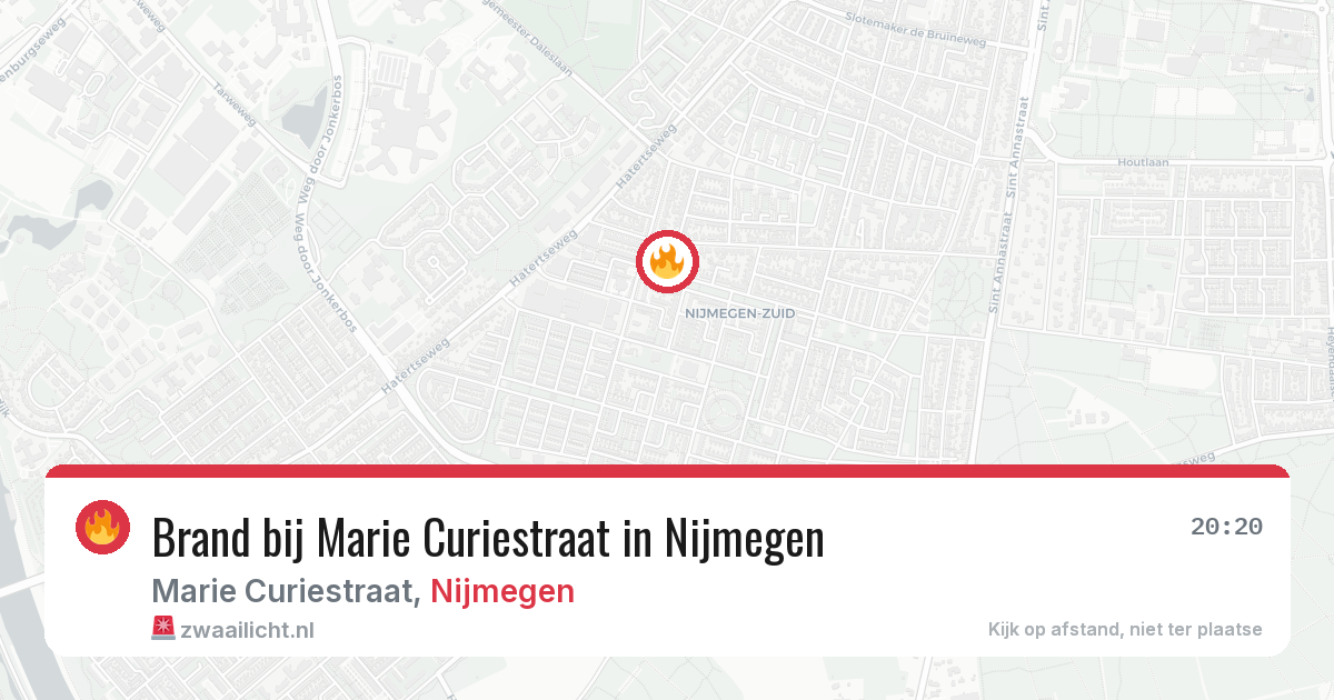Brand bij Marie Curiestraat in Nijmegen — 8 jun 2026