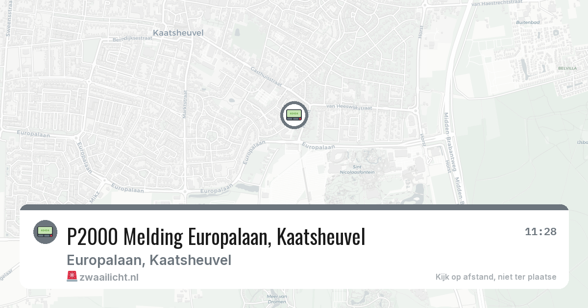 P2000 Melding Europalaan, Kaatsheuvel — 23 mei 2026