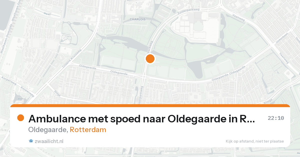 Ambulance met spoed naar Oldegaarde in Rotterdam — 3 jul 2026