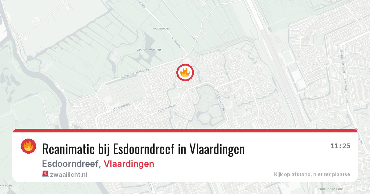 Reanimatie bij Esdoorndreef in Vlaardingen — 18 mei 2026
