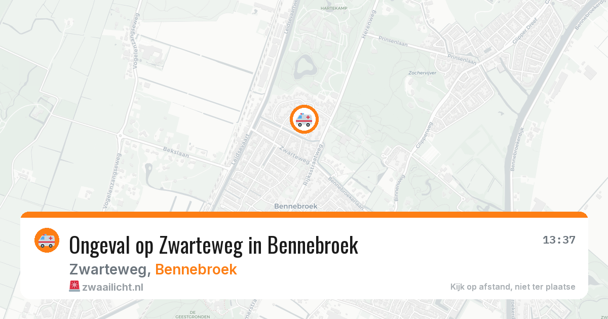 Ongeval op Zwarteweg in Bennebroek — 9 apr 2026